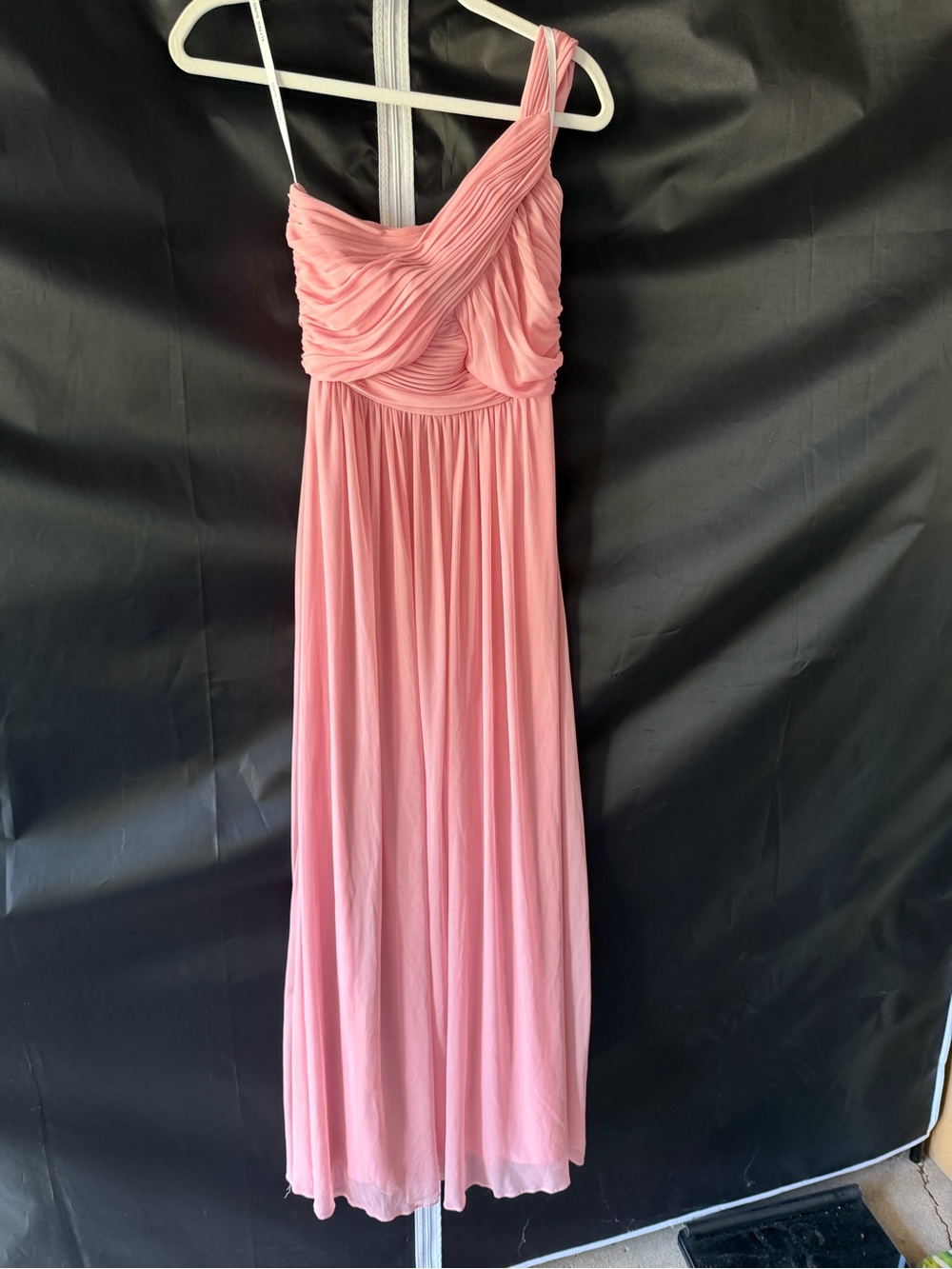 Alfred Sung One-Shoulder Chiffon Bridesmaid Dress | Blush Pink | Formal Gown